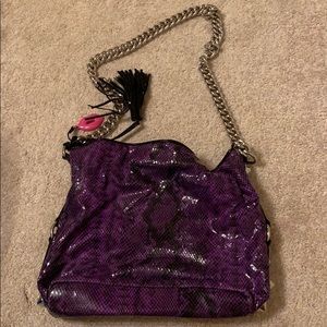 Betseyville Purple Snakeskin Crossbody